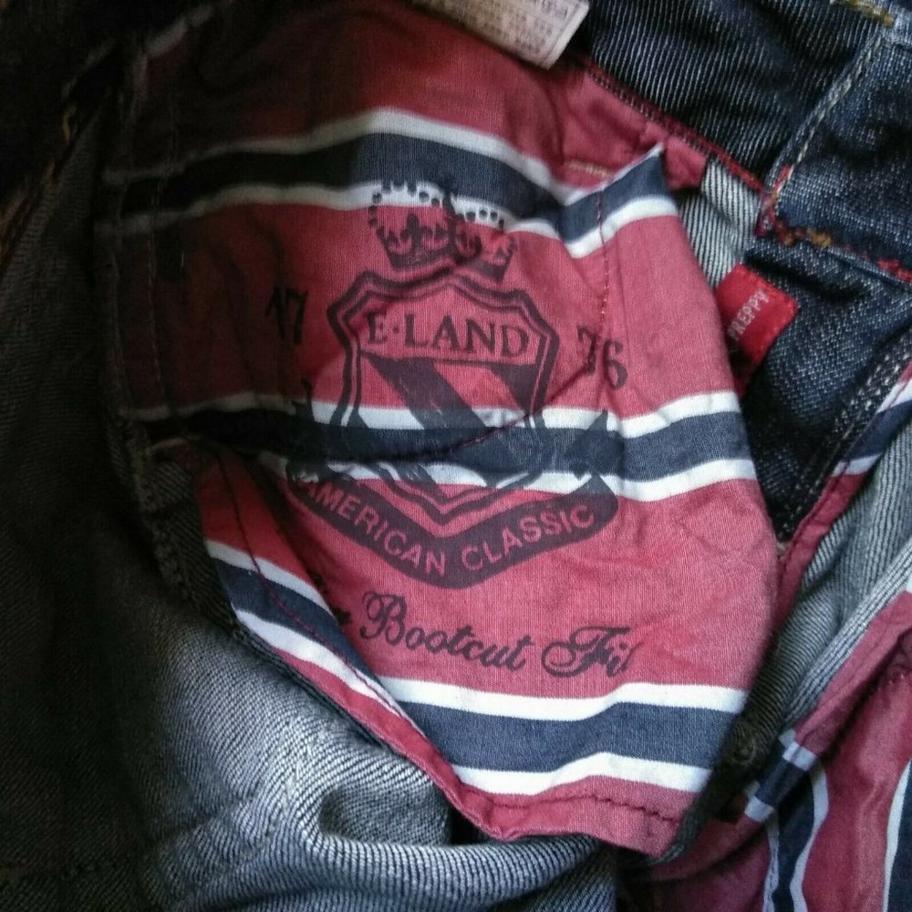 E-LAND Rugby Club Low Rise Slim BootCut Jeans - Picture 8 of 10